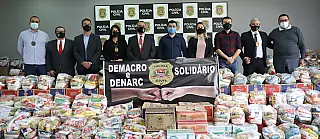 Alto Tietê recebe doação de mais de 500 cestas básicas da Delegacia Seccional