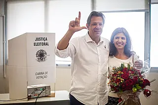 Haddad vota em SP e diz que está otimista com resultado