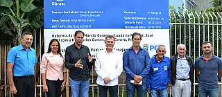 Gian Lopes assina ordem de serviço para reforma da escola Márcio Gomes