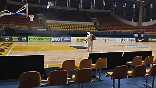 Hugão recebe sanitização para treinos e jogos do NBB