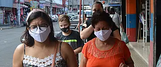 Seguem a fiscalização que obriga uso de máscaras