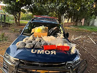 Romu localiza mais de 20 quilos de drogas na Casa Branca