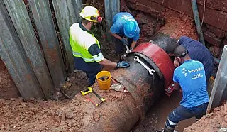 Autarquia conclui reparo em adutora; abastecimento deve se normalizar nesta quinta em Mogi