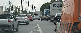 Pelo 2º dia seguido, SP-66 sofre interdição para obras da Sabesp