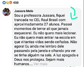 Pelas redes sociais, professores manifestam medo e insegurança