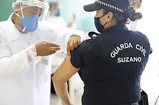 Profissionais da Segurança Pública de Suzano são imunizados contra a Covid-19