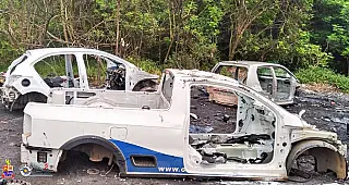 Equipes da Rocam localizam desmanche de carros em Ferraz
