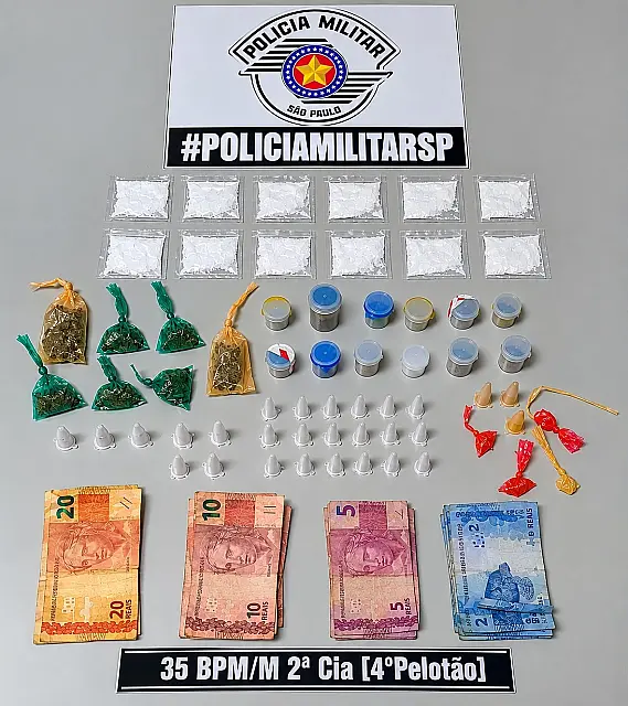 Procurado pela Justiça é preso com 60 porções de drogas em Itaquá