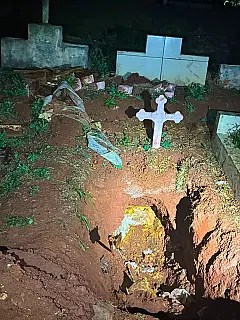 Homem sonha com a mãe, desenterra ossada e é preso em Poá