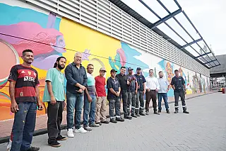 Terminal Norte ganha novo mural do projeto Arte Pública