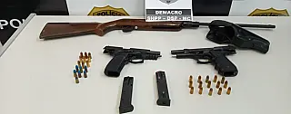 Setor de Homicídios de Mogi cumpre mandados de prisão e apreende armas e munição