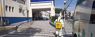 Mogi: pulverização de espaços públicos reforça o combate à disseminação do coronavírus