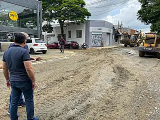 Obra de revitalização da Rua Antônio Renzi Primo entra na reta final