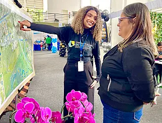 Posto Itinerante da SPMAR apresenta avanços do Complexo Viário na Orquídea Fest em Poá