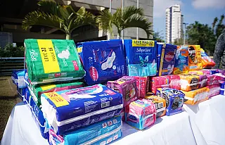 Fundo Social recebe doação de 2,6 mil absorventes