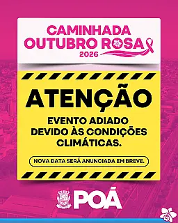 Poá adia Caminhada Outubro Rosa devido às condições climáticas