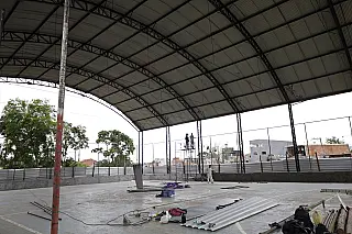 Suzano avança com as obras de revitalização da quadra do Jardim São José