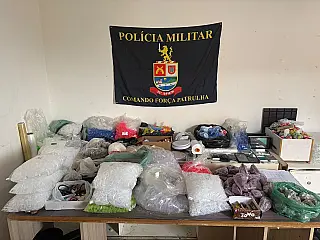 PM apreende mais de 14 kg de drogas após incêndio em um apartamento de Itaquá